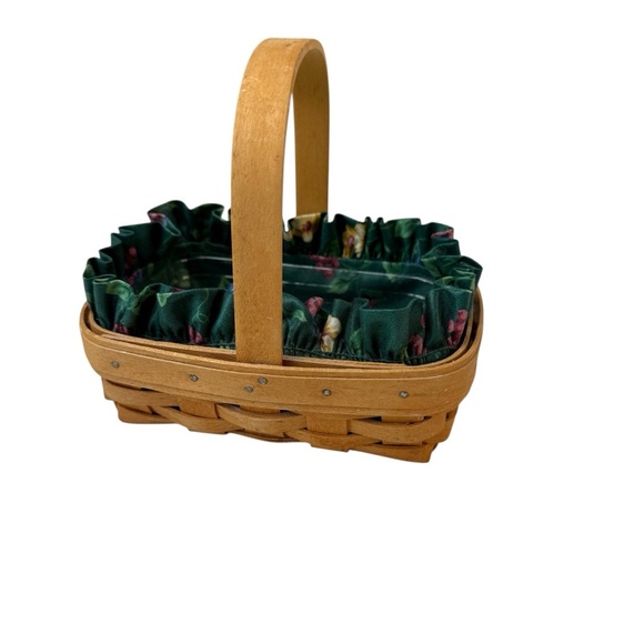 Longaberger Basket with Green Liner - Picture 9 of 10